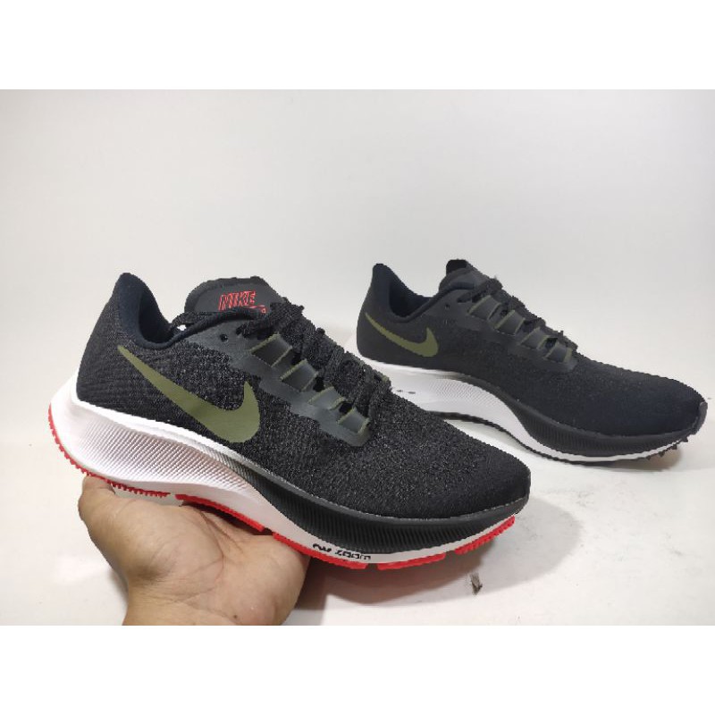 DEWI.STORE88#SEPATU RUNNING PEGASUS 37 BLACK WHITE RED IMPOR (FOTO ASLI KUALITAS TIDAK MENGECEWAKAN)