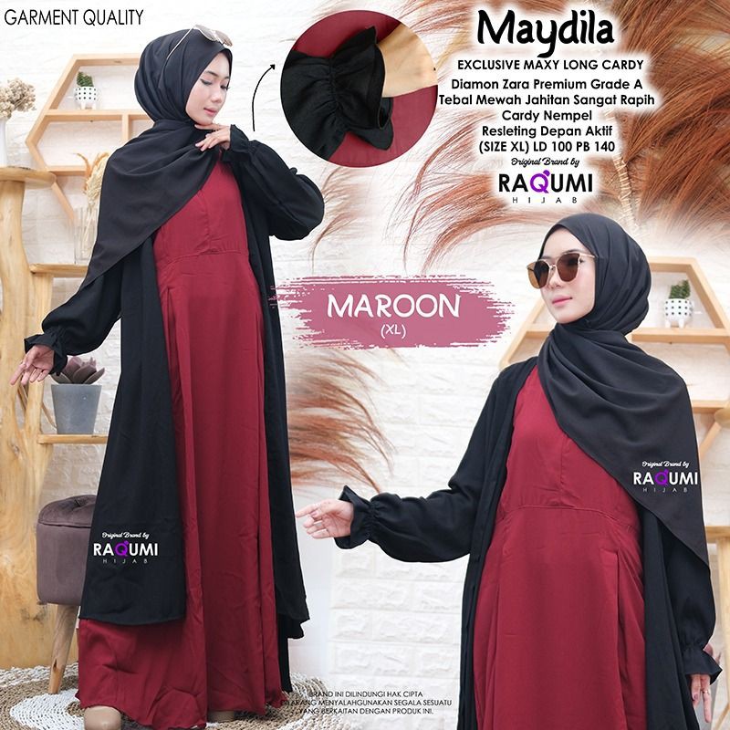 MAYDILA ORIGINAL RAQUMI HIJAB | GAMIS RAQUMI | MAXY RAQUMI | GAMIS 2 warna