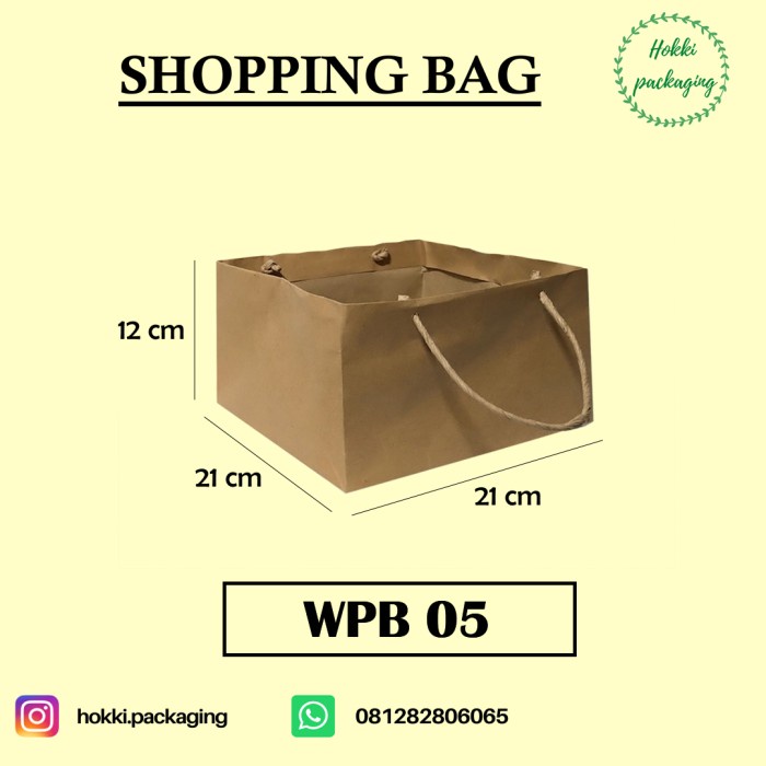 

(TERLARIS) PAPERBAG / SHOPPING BAG COKLAT 1 LUSIN UK 21X21X12CM KUAT SEKALI