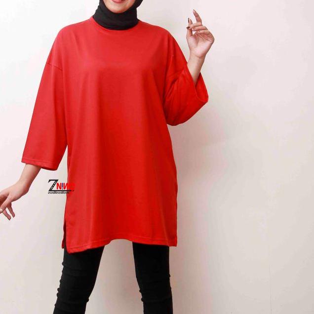 OVERSIZE HIJAB POLOS / KAOS POLOS OVERSIZE / OVERSIZE WANITA BASIC