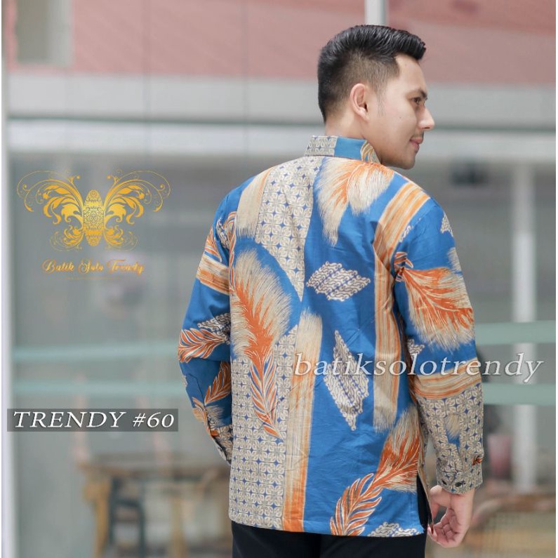 MOTIF 201 KEMEJA BATIK / BAJU BATIK LENGAN PANJANG KAIN HALUS MURAH LAPIS FURING