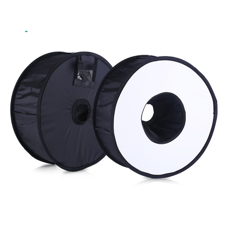 Universal Ring Softbox Flash Diffuser for Camera DSLR - A008 - Black