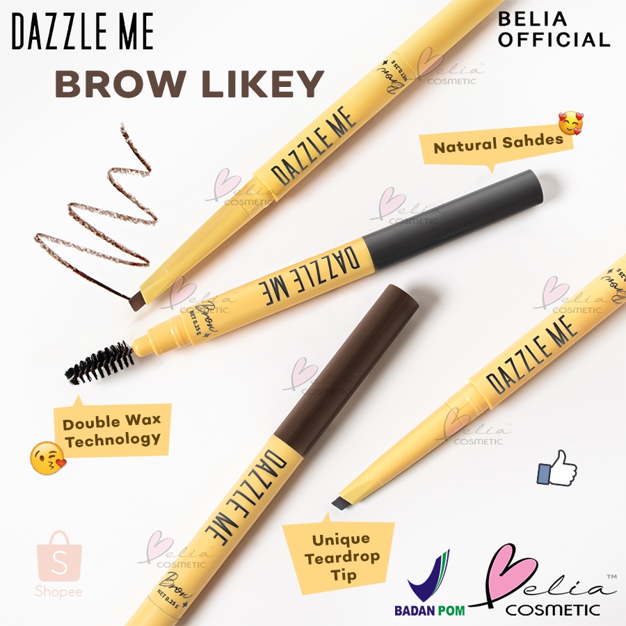 ❤ BELIA ❤ DAZZLE ME Brow Likely Automatic Eyebrow Pencil Tahan Air Long Lasting | Pensil Alis | BPOM