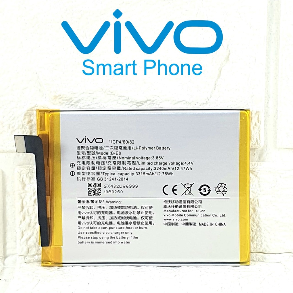 Baterai Battery Original VIVO B-E8 BE8 For Hp V11 - V11i - vivo 1806 - Vivo Y97 - V1813 - V1813A - V1813