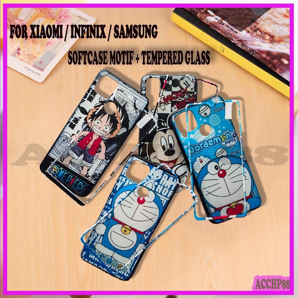 Softcase Free TG Luffy Mickey Doraemon for Samsung Xiaomi Redmi 9 9A 8 8A 8A PRO 5A GO 2 2S 2PRIME N