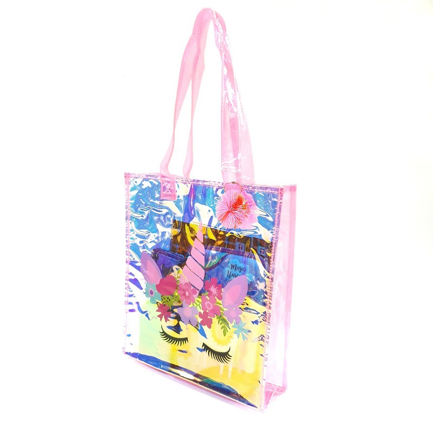 Tote Bag Anak Perempuan SD Remaja F-2091 Hologram Transparent - Skoola