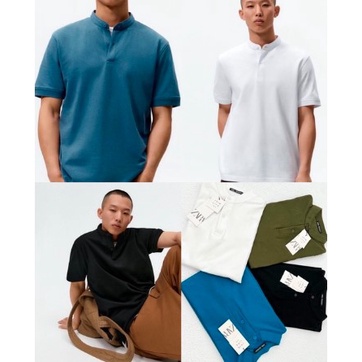 ZARA Sanghai Collar Polo - POLO PRIA - Pakaian Pria - Kemeja Pria