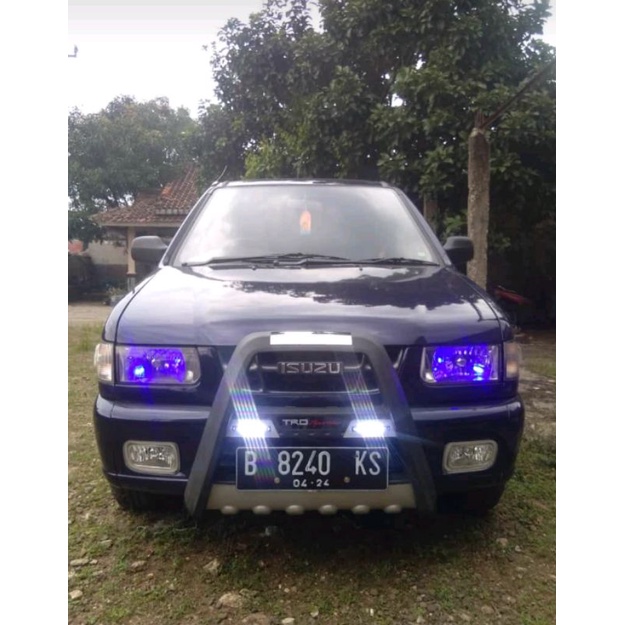 Bumper/tanduk depan TRD+Lampu DRL Abs/Plastik kijang Lgx/panther kapsul/agya/ayla/calya/sigra/avanza