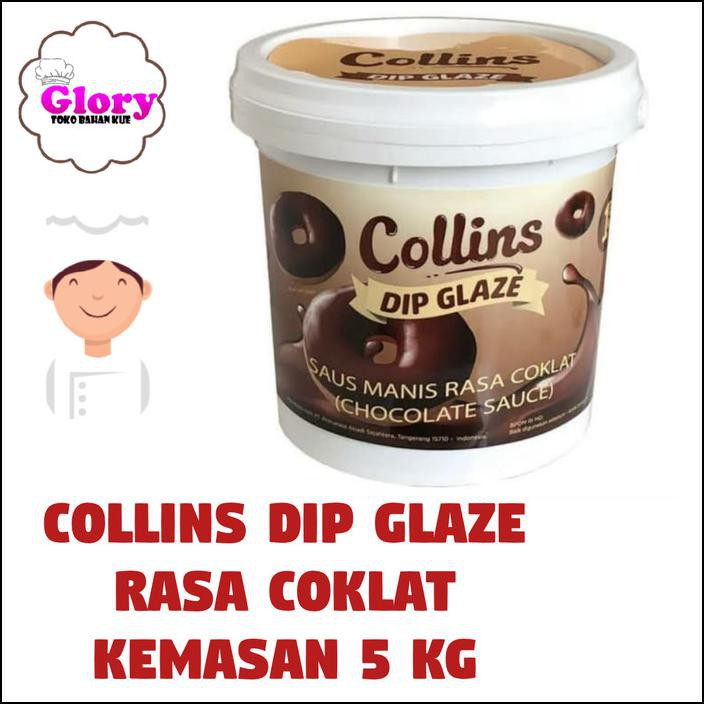 

COLLINS DIP GLAZE 5KG COKLAT / TOPPING DONAT/ TOPPING KUE