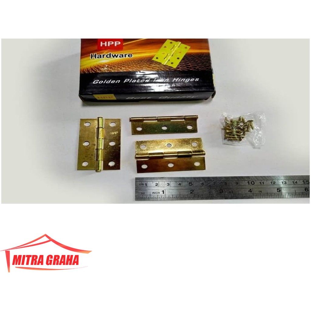 Jual Gp Engsel Lemari Inch Stainless Steel Engsel Kecil Kuning Mgj Shopee Indonesia