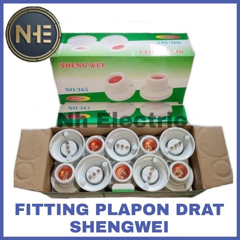 Fitting Plafon Drat Shengwei - Fitting Plafon Putih Shengwei - Pitting Plapon Bulat Shengwei - Pitting Plapon Drat Shengwei