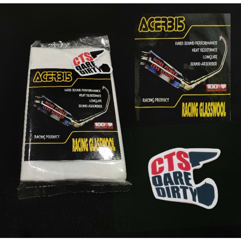 Glasswoll Glasswool Glaspul Peredam Knalpot Racing Putih