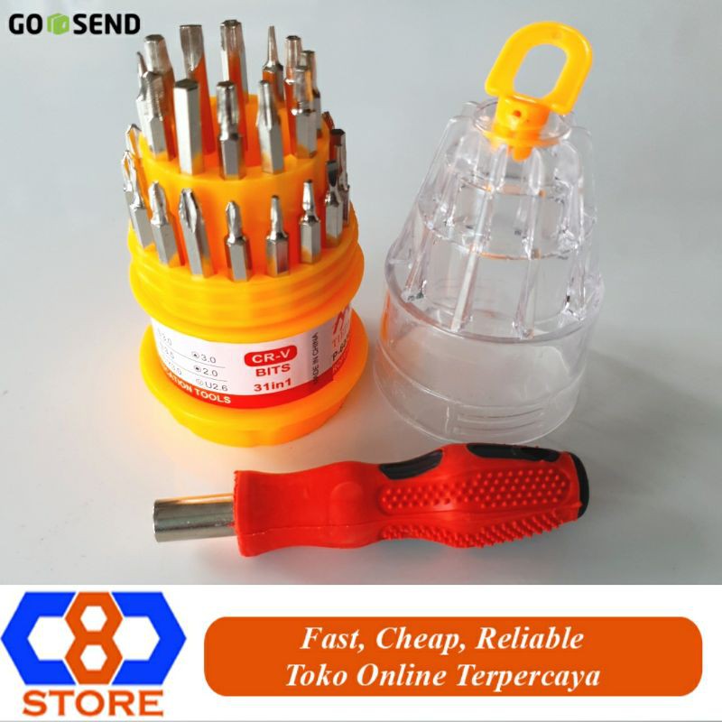 OBENG SET TELUR 31 IN 1 OBENG SERVICE TOOL KIT MULTI FUNGSI