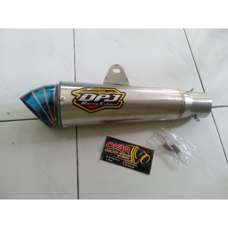 Slincer knalpot merek DPJ original pucuk biru sarteng Nkerrr deameter 50mm