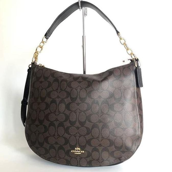 Barang Berkualitas Tas Coach original - Coach elle hobo signature mahogany a MURAH