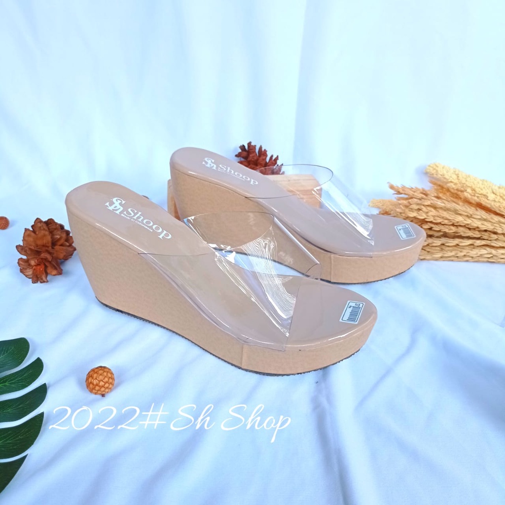 Promo Sandal Wedges Mika Wanita Termurah / Sandal Wedges Wanita Terbaru / Sandal Wanita Original / Sandal Wanita Korea / Sandal Wanita