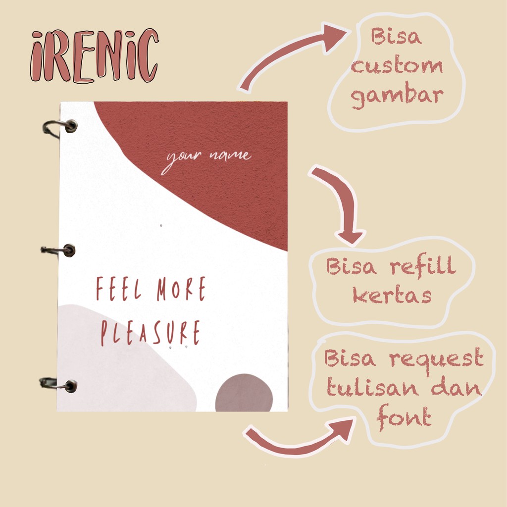 

Custom Notebook A5 Hard Cover Buku Catatan Binder Journal