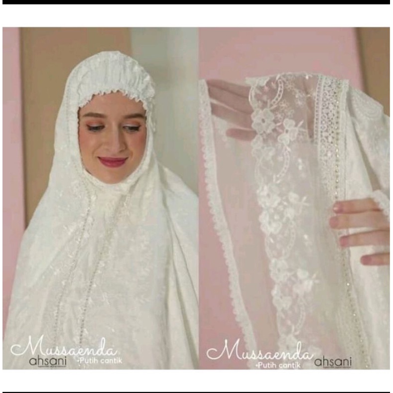 MUSSAENDA BY AHSANI MUKENA SUTRA / MUKENA SUTERA / MUKENA MAHAR / MUKENA DEWASA / MUKENA BORDIR