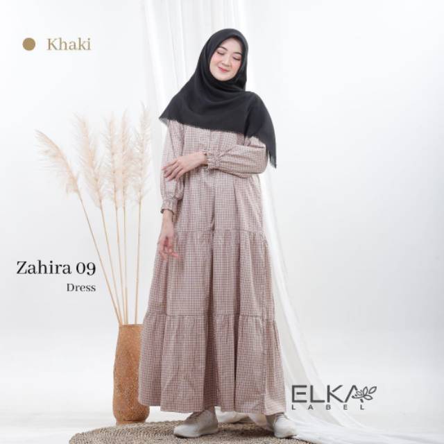 DRESS ZAHIRA 09 ORIGINAL BY ELKALABEL - GAMIS ZAHIRA - GAMIS KATUN JEPANG - GAMIS MODIS