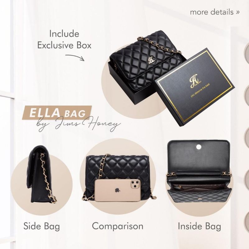 PROMO JH ELLA BAG TAS SELEMPANG WANITA LEBARAN TALI RANTAI TAS CLUTCH PESTA KADO CEWEK ISTRI GIFTBOX TAS KADO LEBARAN