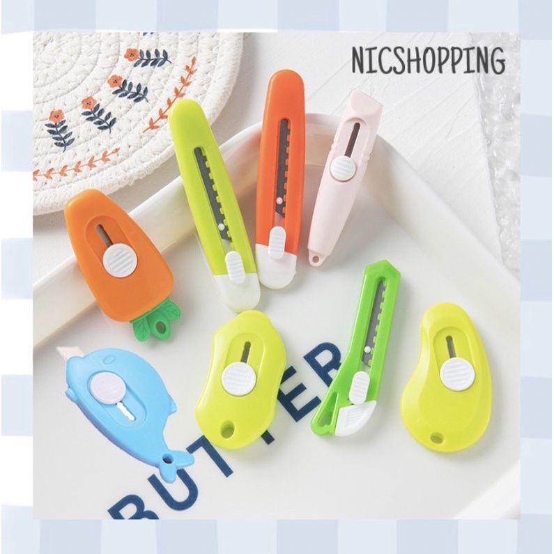 

NIC - Alat pemotong kertas mini / cutter mini lucu portable / cutter mini wortel / pisau pemotong kecil
