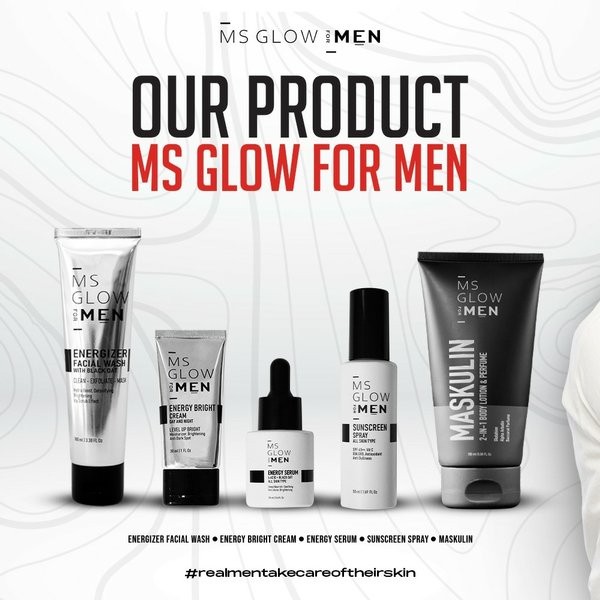 MS GLOW FOR MEN Skincare Pria Paket Perawatan Wajah Original MS GLOW BPOM