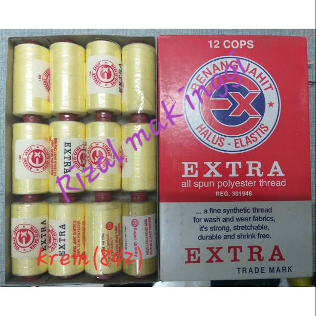 Benang jahit extra krem (842) 500 yards