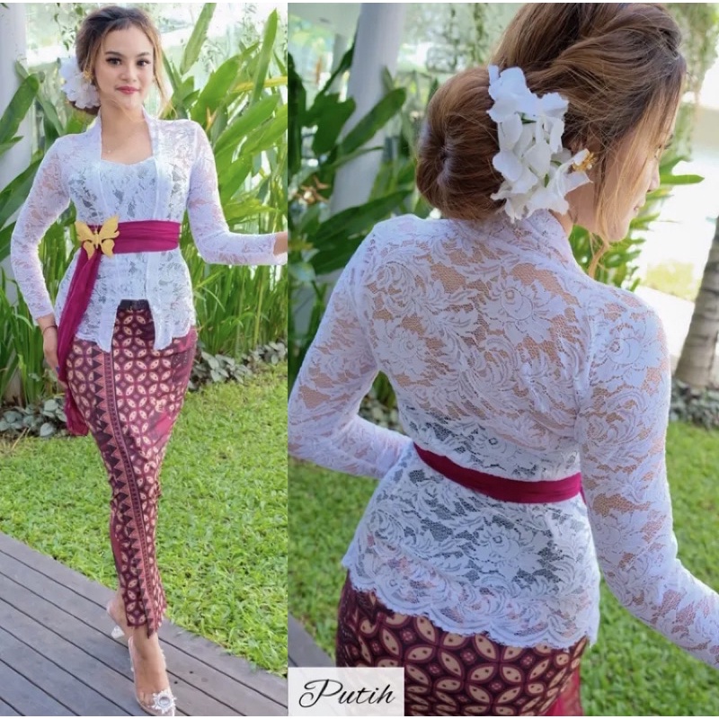 (kebaya saja) Kebaya bali brokat strait sofia/kebaya brokat strait/kebaya sofia/kebaya brokat kutuba