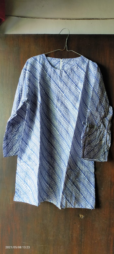 Blus Sheena Terompet Atasan Modern Batik Muslim Etnik Super Duper cantik Buat Ngantor Seragam Pergi