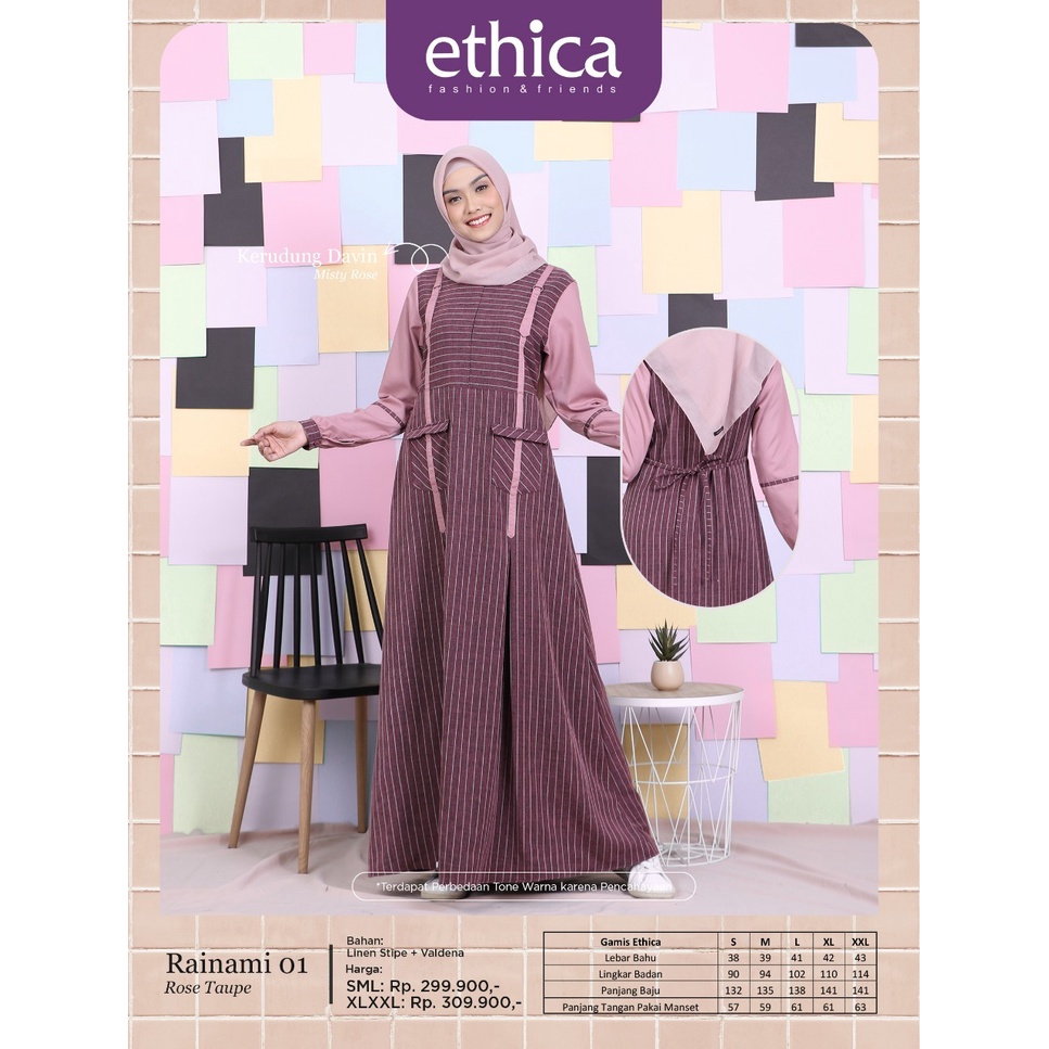 GAMIS TERBARU 2021 ETHICA RAINAMI 01 ROSE TAUPE