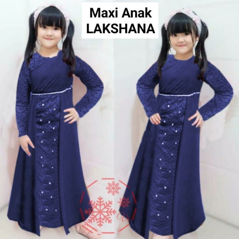Maxi Anak Lakshana / Gamis Anak / Kid Gamis / Gamis Brukat