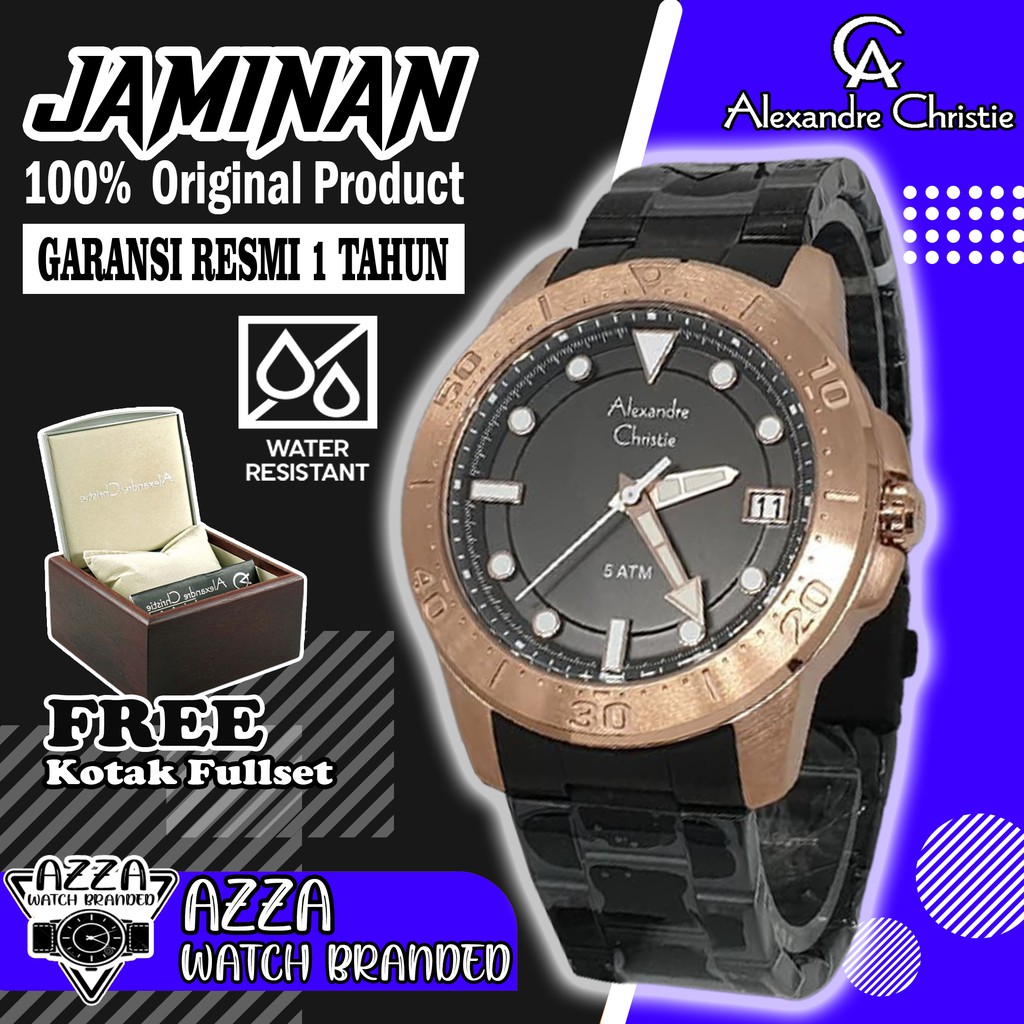 Jam Tangan Pria Original Alexander Alexandre Christie Pria Original Branded Ori AC 6517