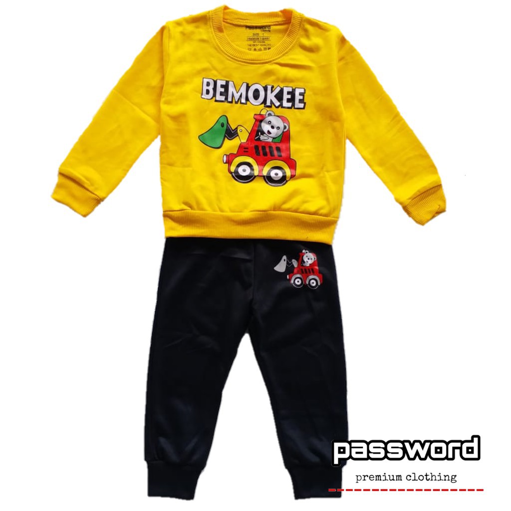 HappyOliver PASSWORD BEMOKEE Setelan anak 1 - 7 Tahun Baju Anak BerKualitas