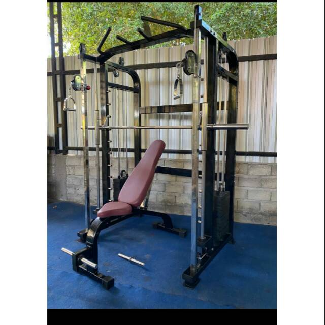 Alat Fitness Smith Plus Cablecrossover/ Alat Angkat Beban