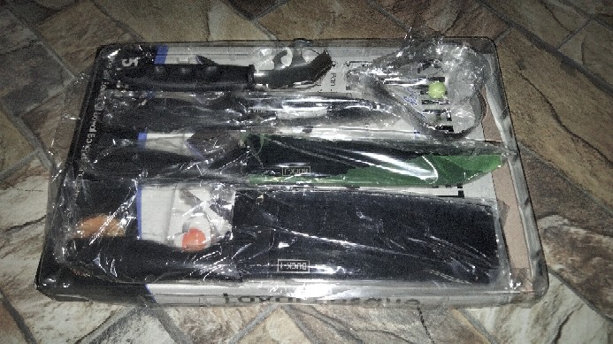 Cod - J12 - Set Pisau Dapur Hitam 5 Pcs In 1 Cetakan Telur Chef Knife Cleaver Termurah Pisau Lb