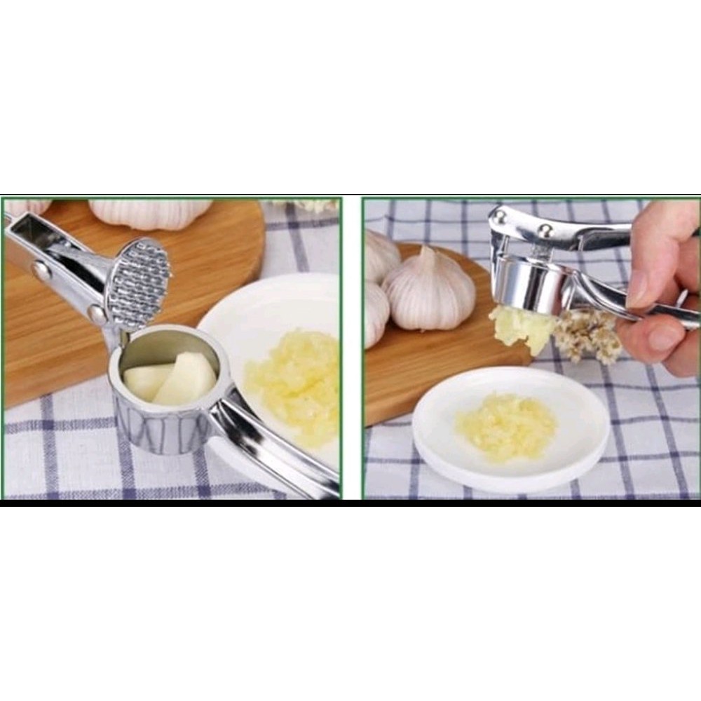 [159 GRAM ] Alat Penghancur Bawang Stainless Steel Garlic Press