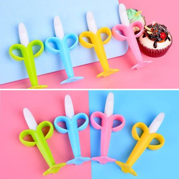 Teether Pisang Bayi Teether Banana Silicone Teether Toothbrush TT-01 Sikat Gigi Bayi Sikat Gusi Bayi Sikat Bayi