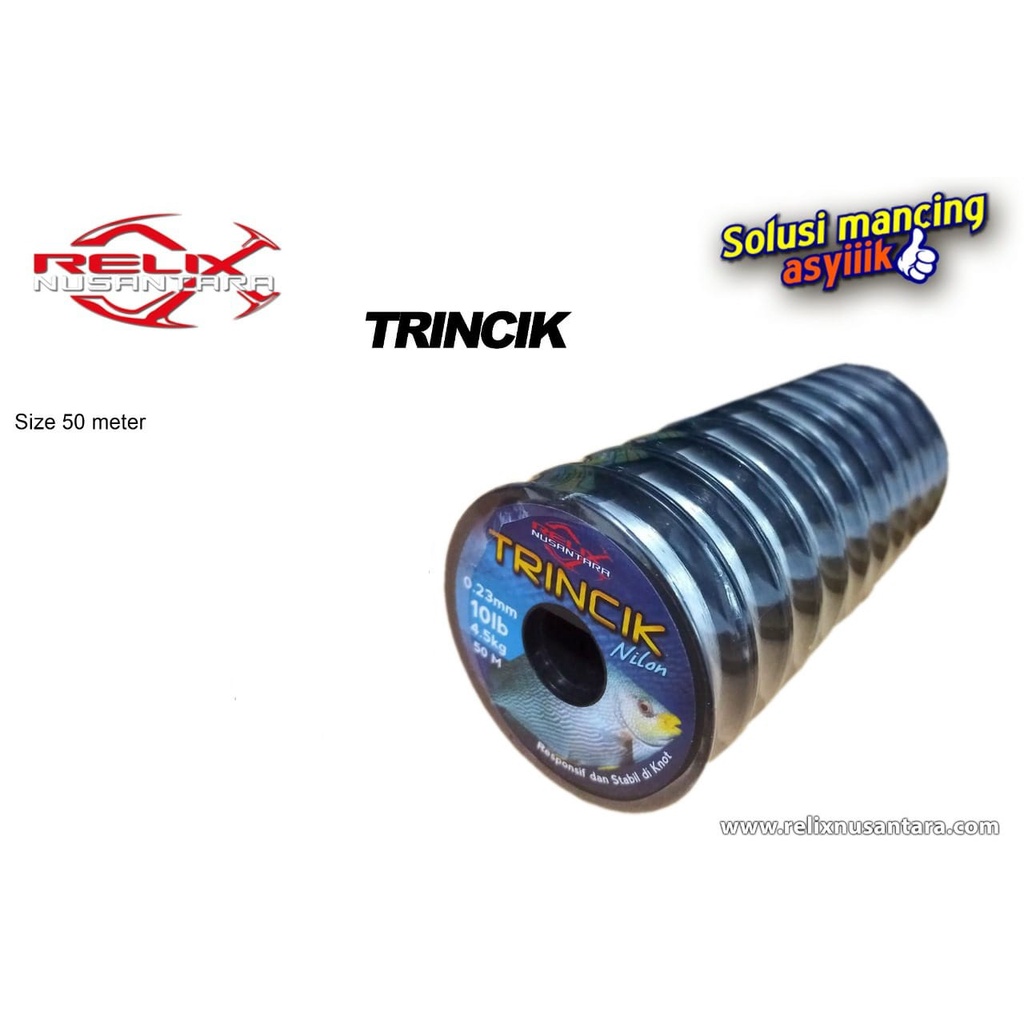 SENAR / LINE MONO RELIX NUSANTARA TRINCIK NILON 50m Conecting