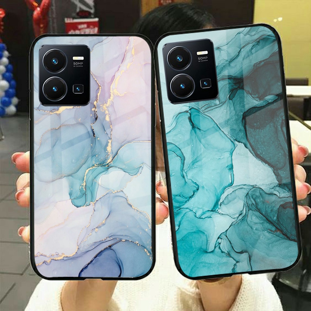 Softcase Glass Vivo Y35 2022 [K188] - Softcase Mirror - Softcase Kaca Vivo Y35 2022 - Softcase Glass