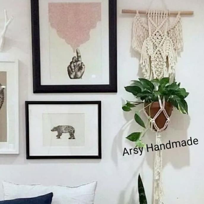 Tali pot gantung/gantungan pot/hiasan dinding/tali macrame/tali kur