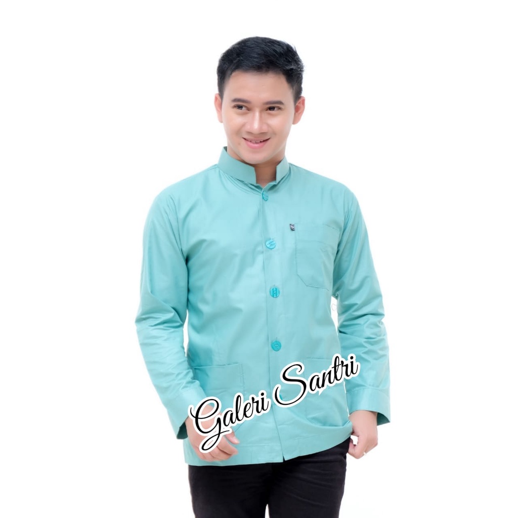 Baju Koko Polos Haibah Habaib Lengan Panjang Warna Putih Model Ammu