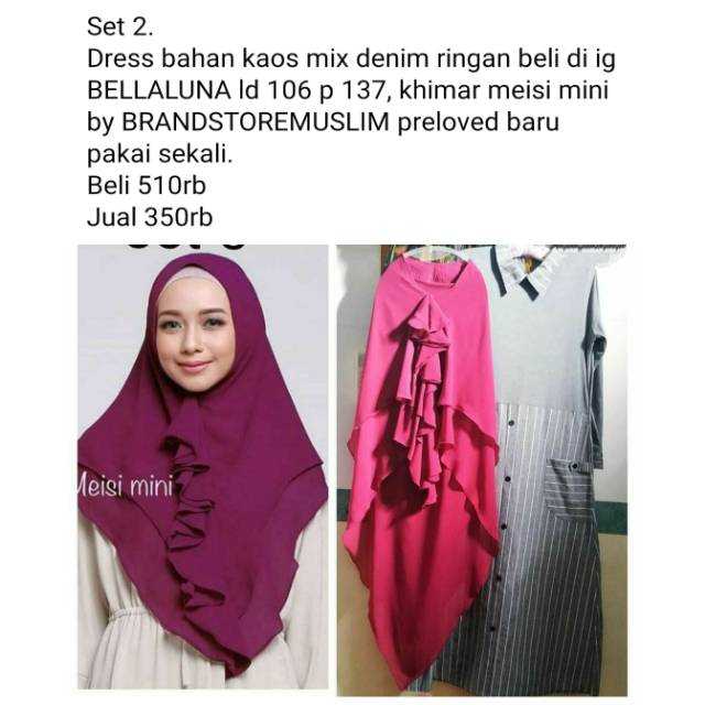 Gamis bellaluna preloved