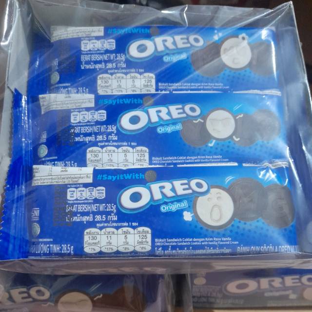 Biskuit Oreo krim Vanilla box isi 12 pcs