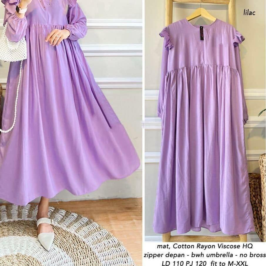 Update Isyana Midi Dress / Gamis Wanita / Kekinian / Casual Dress / Fashion Muslim / EF