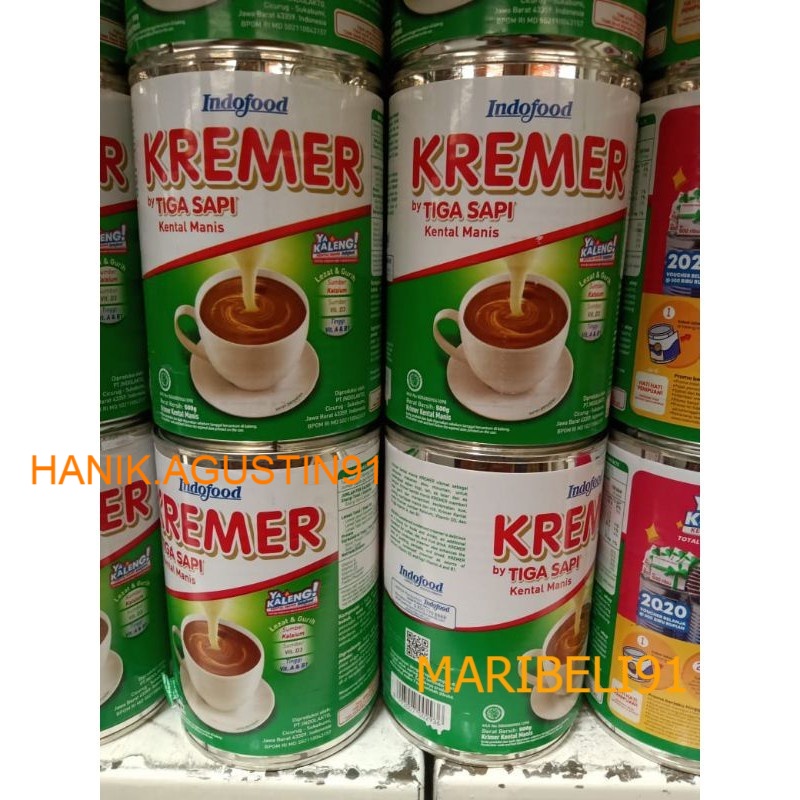 

SUSU KENTAL MANIS TIGA SAPI INDOFOOD 500 GR maribeli91