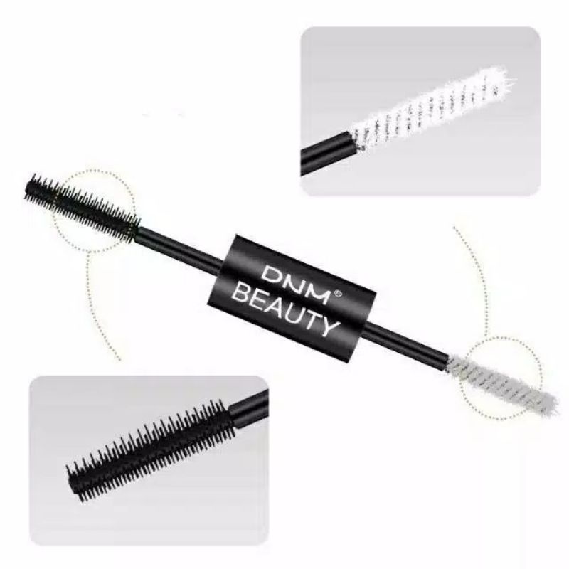 Medan Termurah 2in1 Mascara Pemanjang Bulu Mata Maskara Waterproof Longlasting DNM Black 4D Silk Fiber