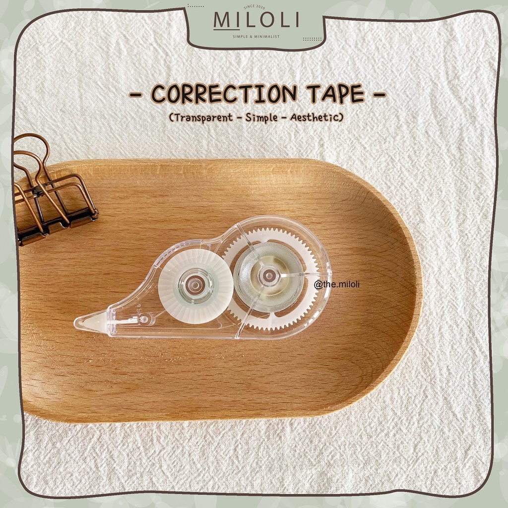 Jual [MILOLI] 8M Correction Tape Transparent Aesthetic Tipe X F0126
