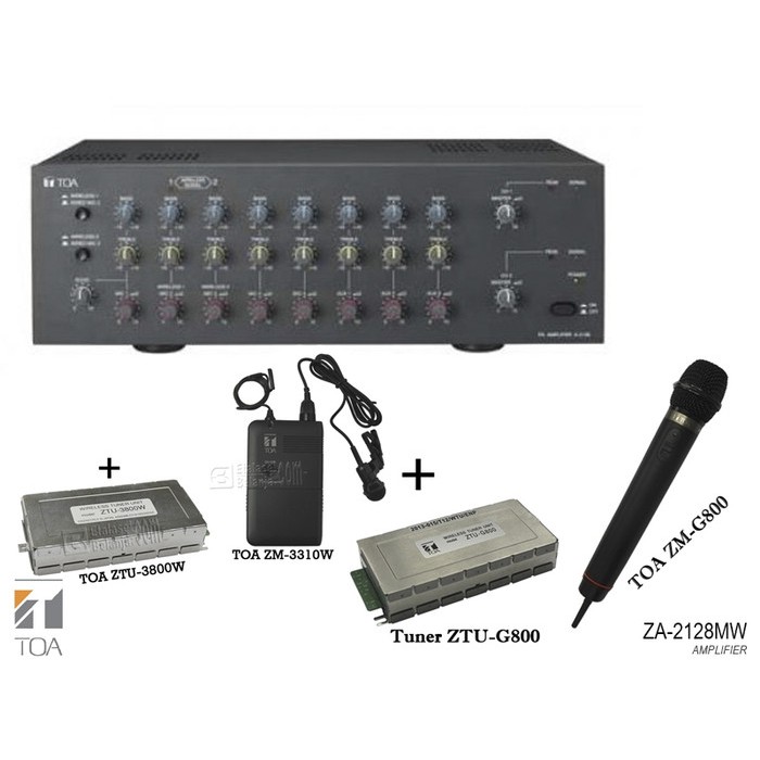 AMPLIFIER TOA ZA-2128 MW + (1 MIC HANDHELD + 1 MIC JEPIT )