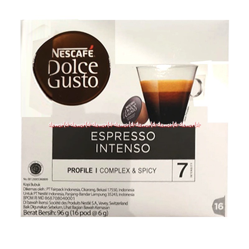 Nescafe Dolce Gusto Espresso Intenso 16cups Minuman Kopi Cair Nescaffe Neskafe Kopi Kapsul Ekspreso Pods