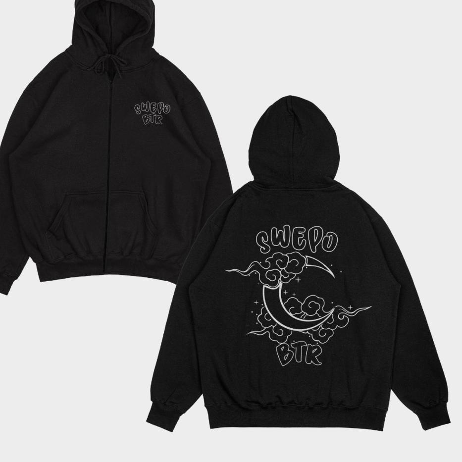 Trend murah SWEATERPOLOSID x BTR — Hoodie Zipper Swepo Moon Size M-XXL [KODE18]